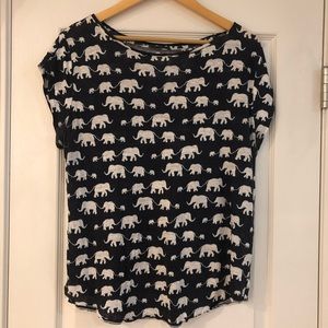 Loft linen elephant tee